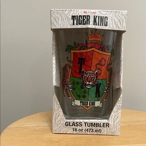 💕5/$15 Netflix Tiger King Crest Glass Tumbler